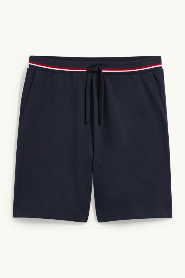 Pánské - Pyžamové šortky - tmavomodrá