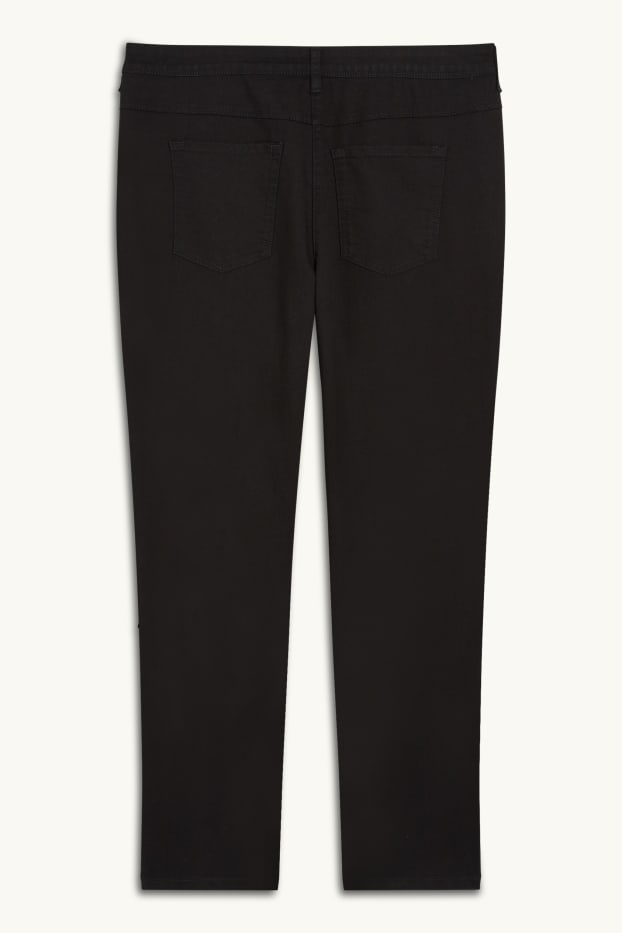 Damen - Slim Jeans - Mid Waist - schwarz