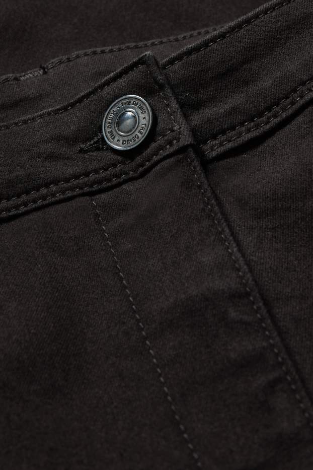 Damen - Slim Jeans - Mid Waist - schwarz