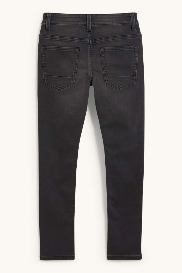 Kinderen: jongens - Skinny jeans - jog denim - jeansdonkergrijs