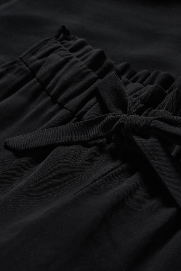 Kobiety - Spodnie materiałowe - wysoki stan - regular fit - czarny