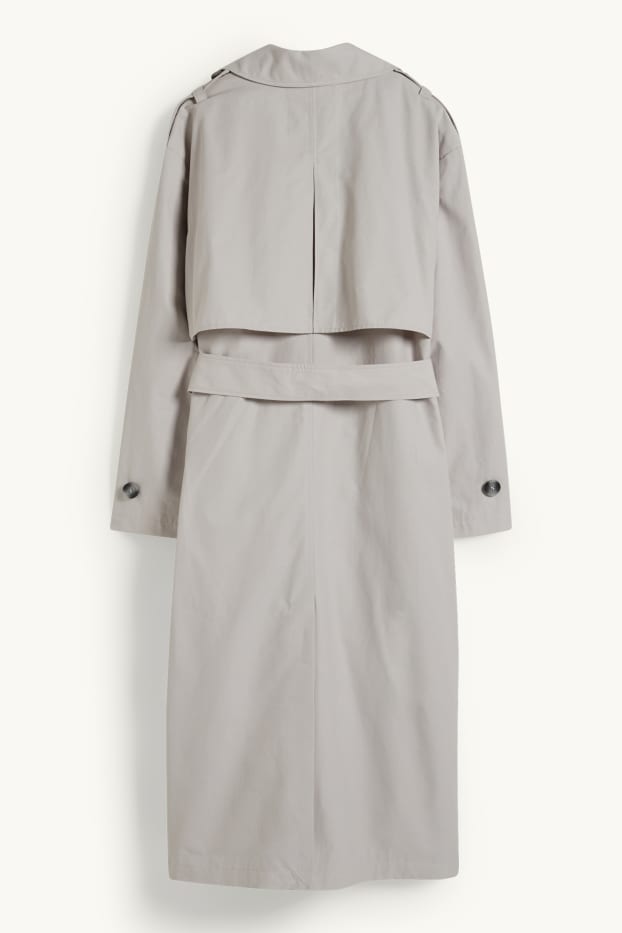 Women - Trench coat - light gray
