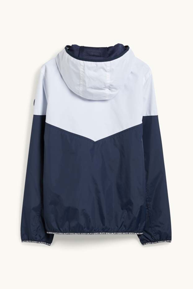 Children Boys - Jacket with hood - blue / white