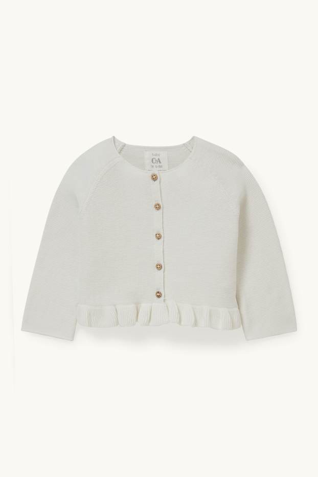 Baby Mädchen - Baby-Strickjacke - cremeweiss