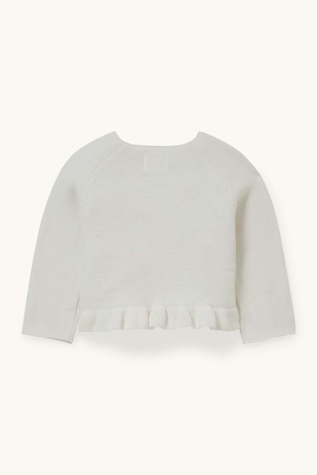 Baby Mädchen - Baby-Strickjacke - cremeweiss