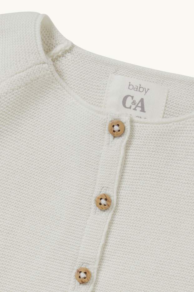 Baby Mädchen - Baby-Strickjacke - cremeweiss