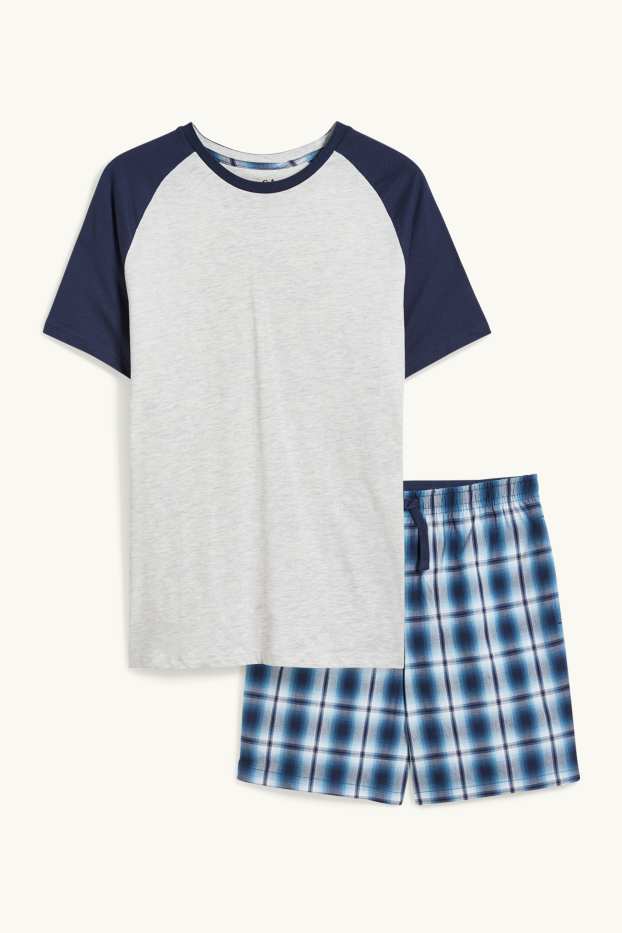 Men - Short pyjamas - light gray-melange