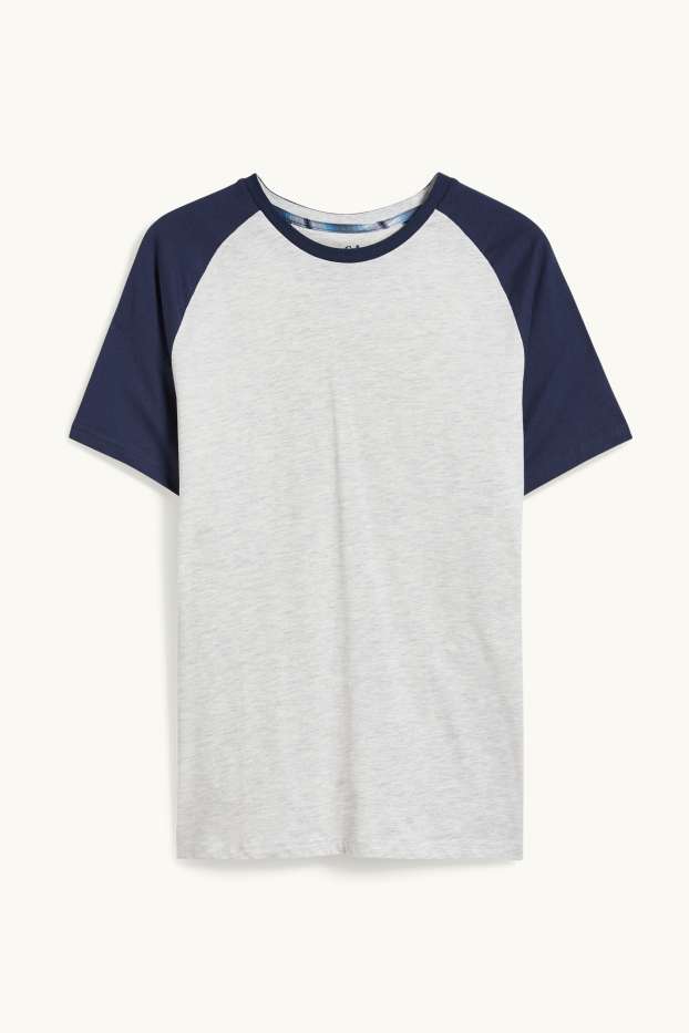 Men - Short pyjamas - light gray-melange