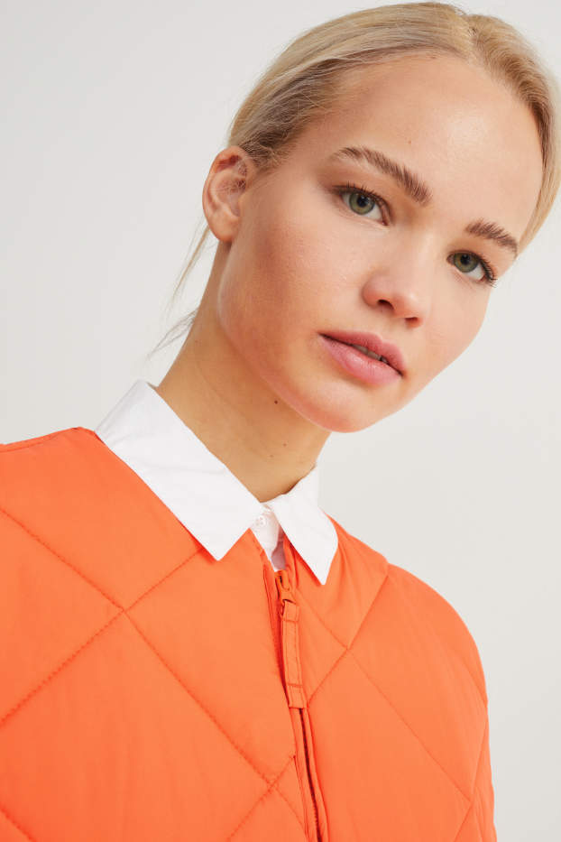 Damen - Steppweste - dunkelorange