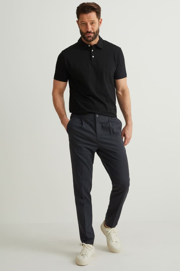 Men - Chinos - tapered fit - Flex - anthracite