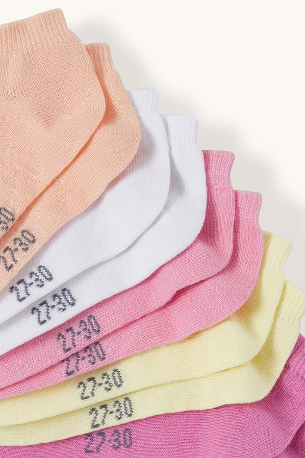 Enfants filles - Lot de 5 paires - chaussettes de sport - rose