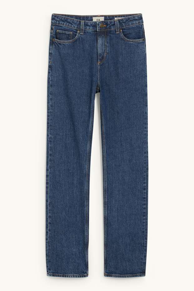 Women - Straight jeans - high waist - LYCRA® - blue denim