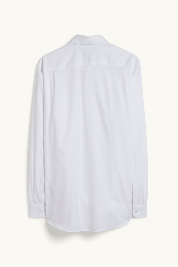 Men - Business shirt - regular fit - kent collar - easy-iron - white