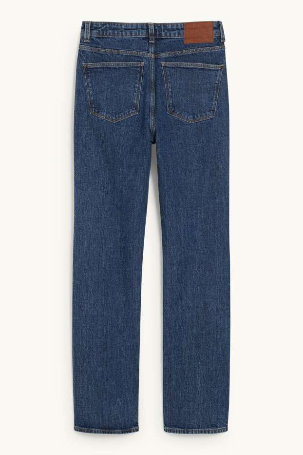 Women - Straight jeans - high waist - LYCRA® - blue denim