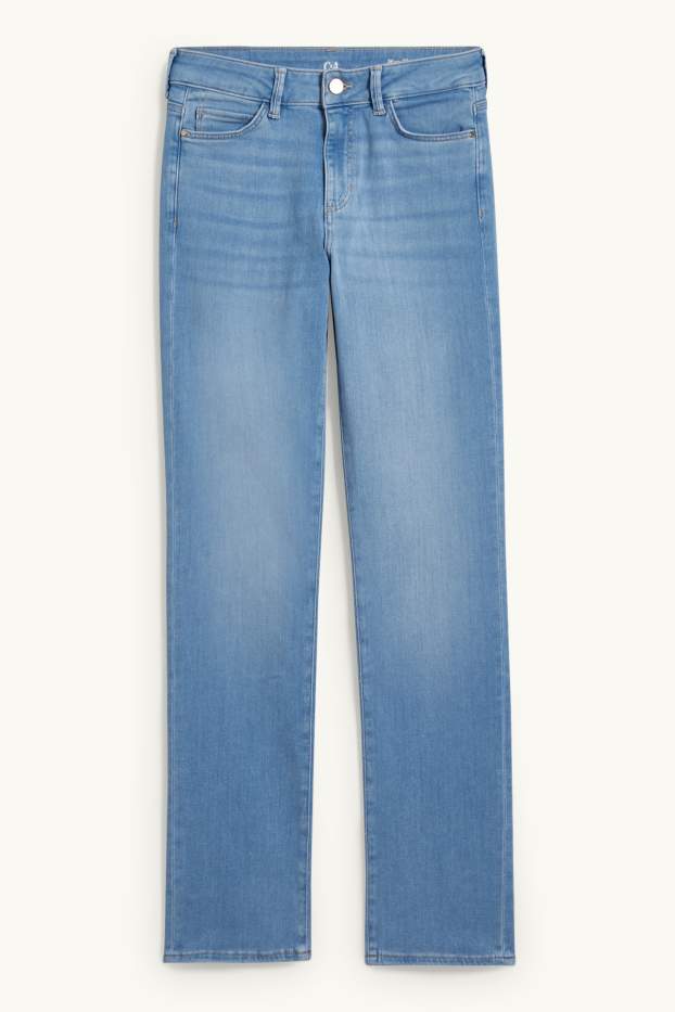 Dona - Straight jeans - mid waist - texà blau clar