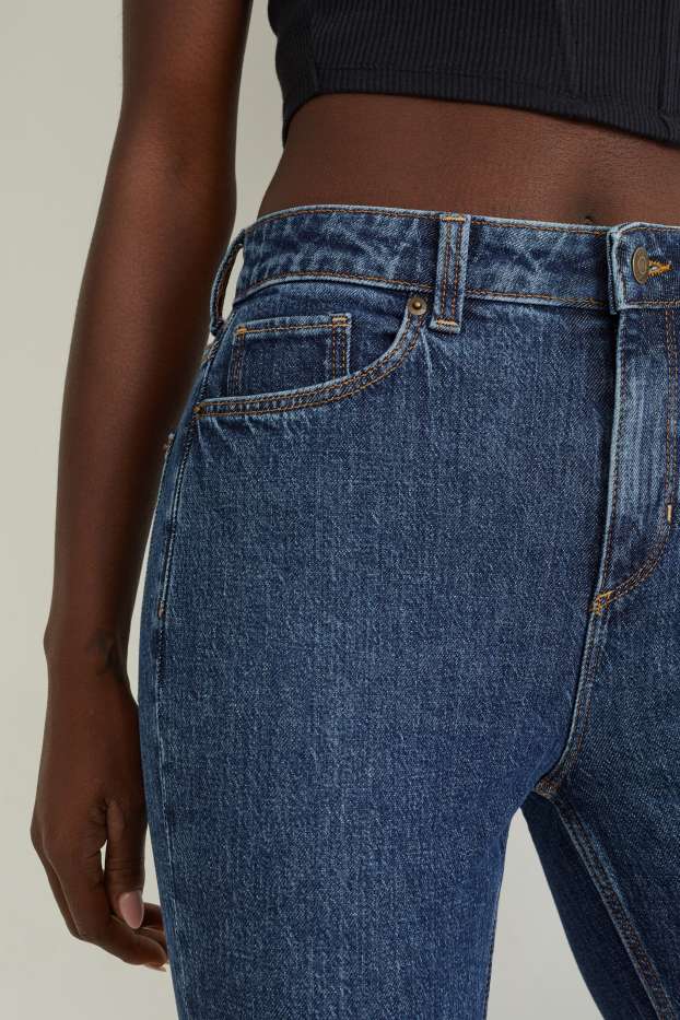 Women - Straight jeans - high waist - LYCRA® - blue denim