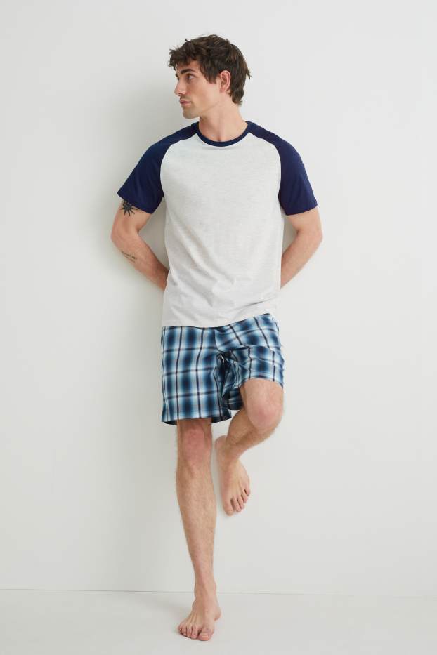 Men - Short pyjamas - light gray-melange