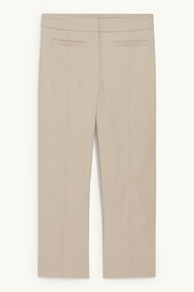 Dames - Pantalon - high waist - cigarette fit - beige
