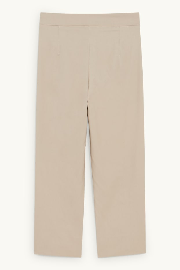 Dames - Pantalon - high waist - cigarette fit - beige