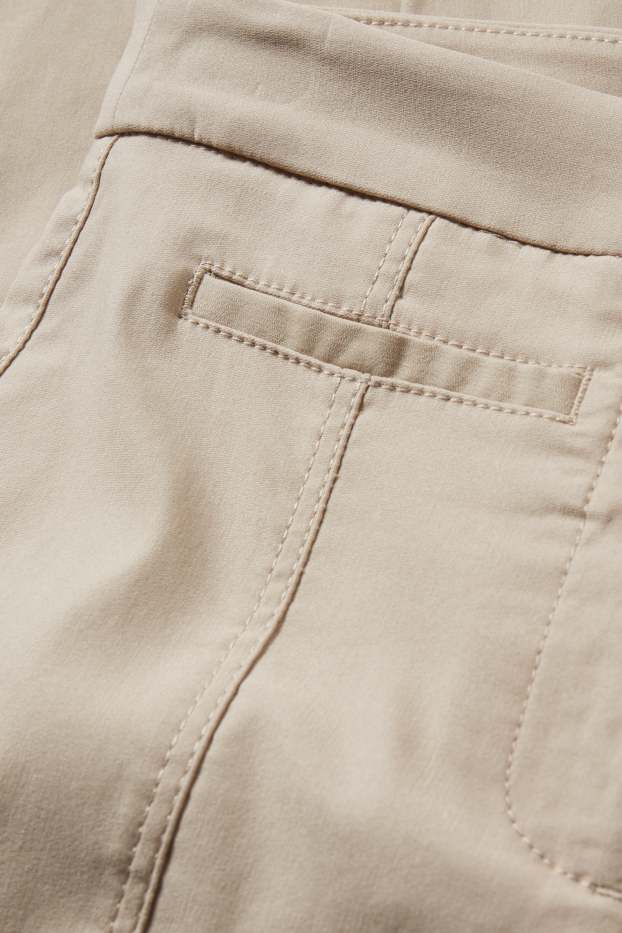 Dames - Pantalon - high waist - cigarette fit - beige