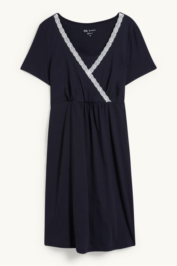 Women - Nursing nightdress - dark blue