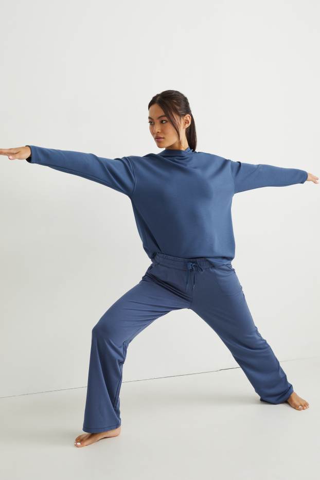 Women - Active trousers - yoga - 4 Way Stretch - dark blue