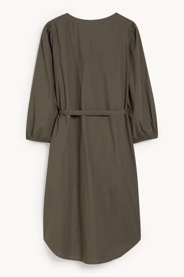 Women - Maternity shirt dress - green