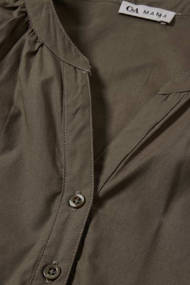 Women - Maternity shirt dress - green