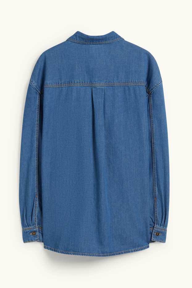 Femei - Bluză din denim - denim-albastru