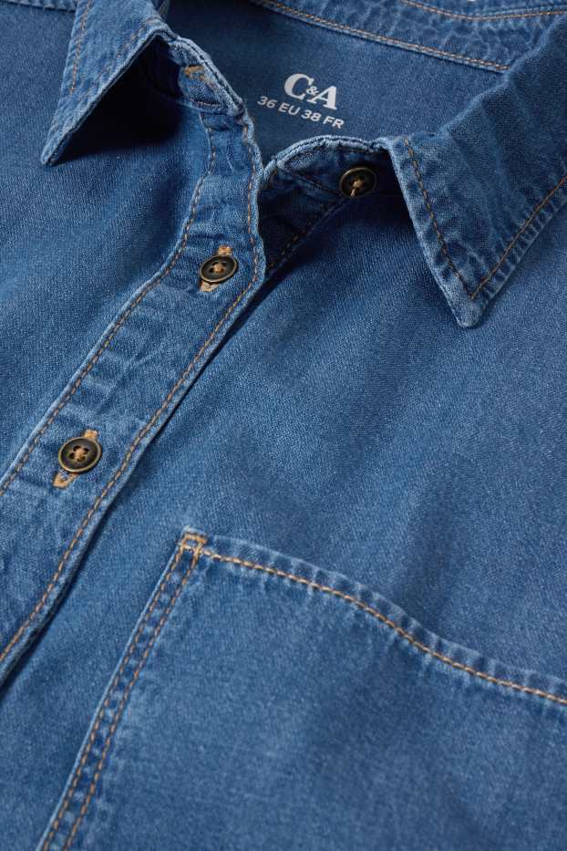 Femei - Bluză din denim - denim-albastru
