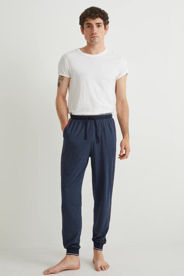 Bărbați - Pantaloni de pijama - albastru închis