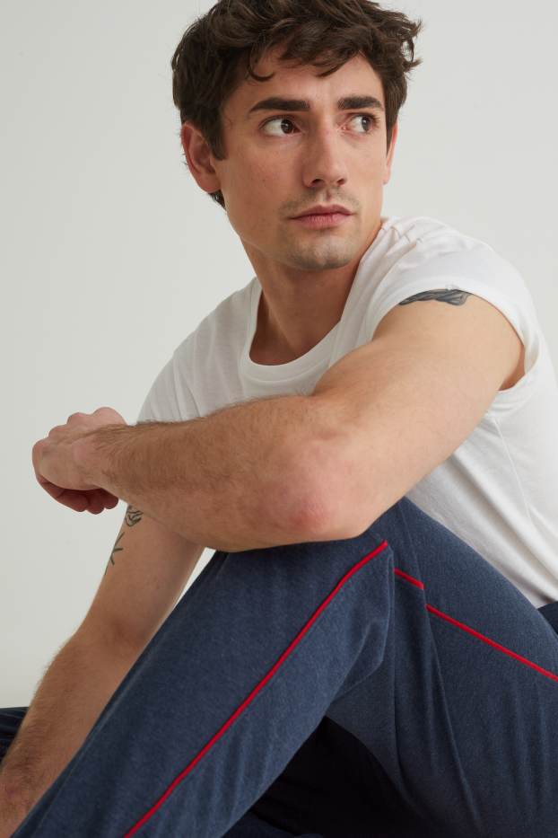 Bărbați - Pantaloni de pijama - albastru închis