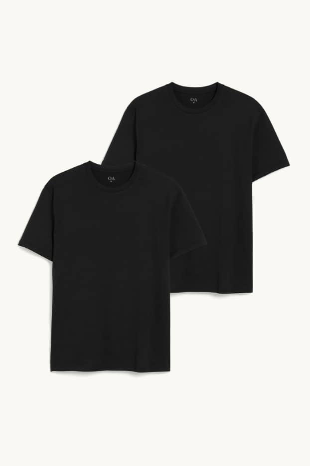 Hommes - Lot de 2 - maillots de corps - noir