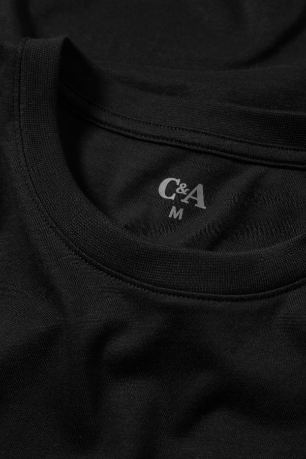 Hommes - Lot de 2 - maillots de corps - noir