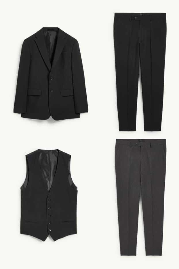 Home - Vestit amb dos pantalons- regular fit - 4 peces - negre