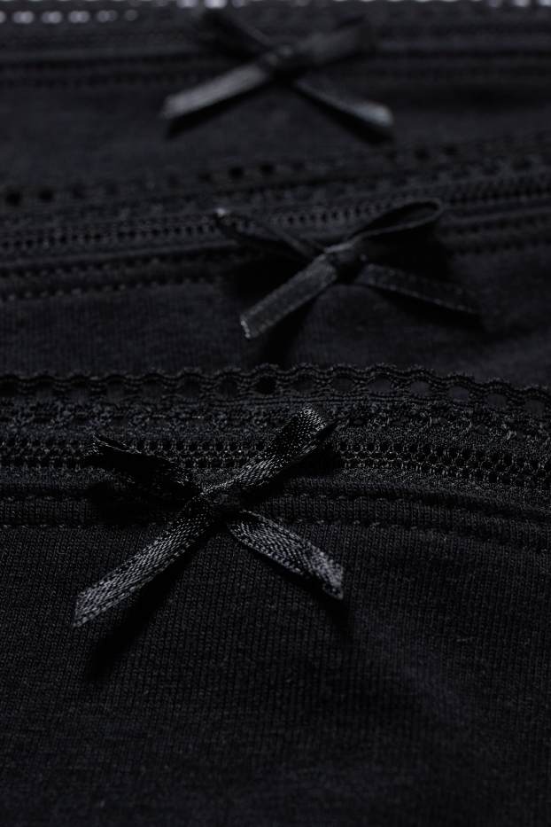 Femmes - Lot de 3 - culottes - noir