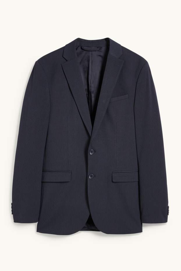 Hommes - Veste de costume - body fit - Flex - LYCRA® - bleu foncé