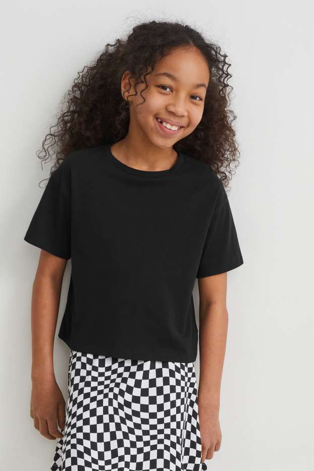 Kinderen: meisjes - T-shirt - zwart