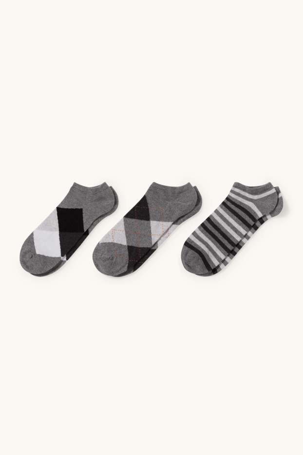 Herren - Multipack 3er - Sneakersocken - LYCRA® - Aloe Vera - grau