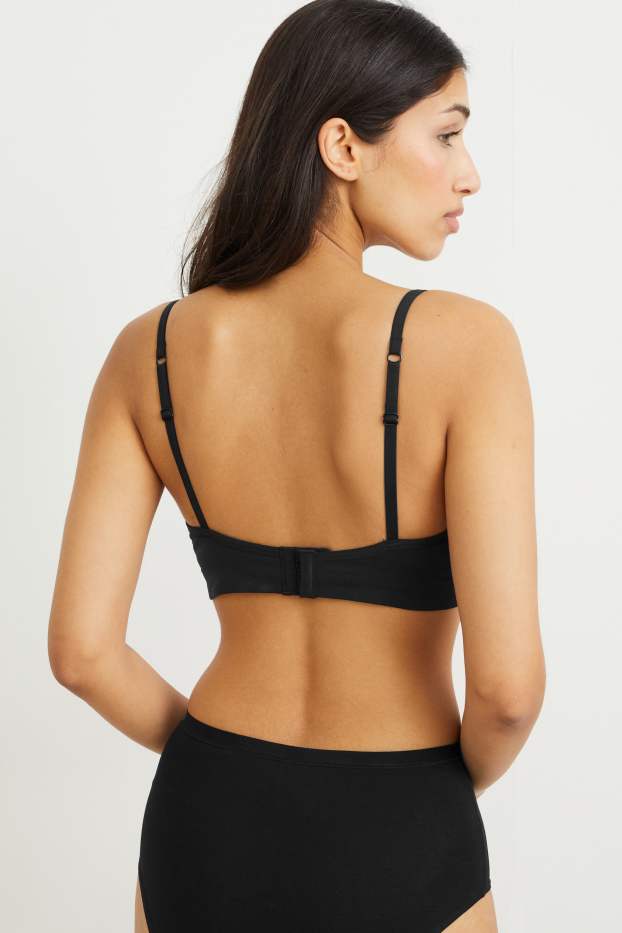 Donna - Reggiseno senza ferretti - DEMI - imbottito - nero