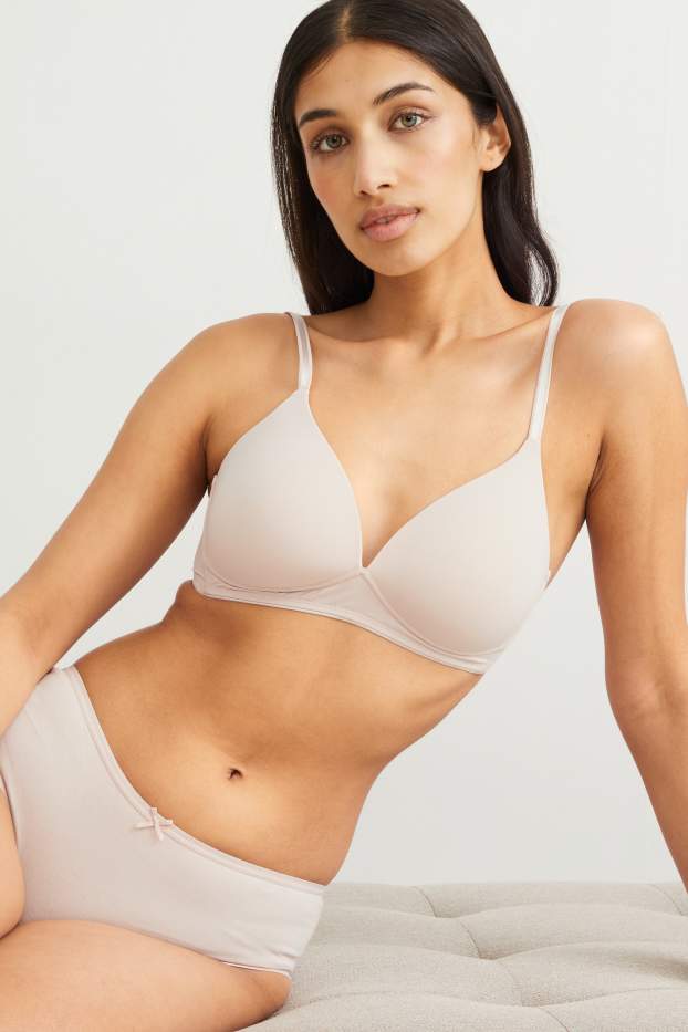 Femei - Multipack 2 buc. - sutien fără armătură - vătuit - LYCRA® - bej