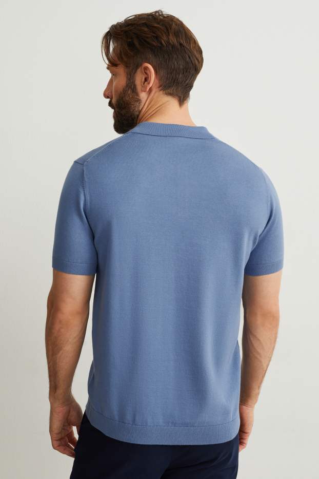 Hommes - Polo - bleu