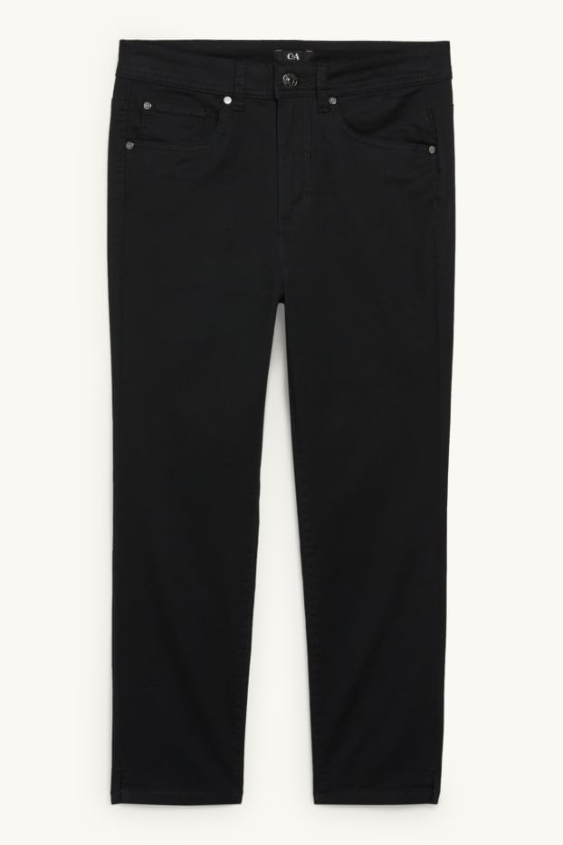 Donna - Pantaloni di stoffa - vita media - skinny fit - nero