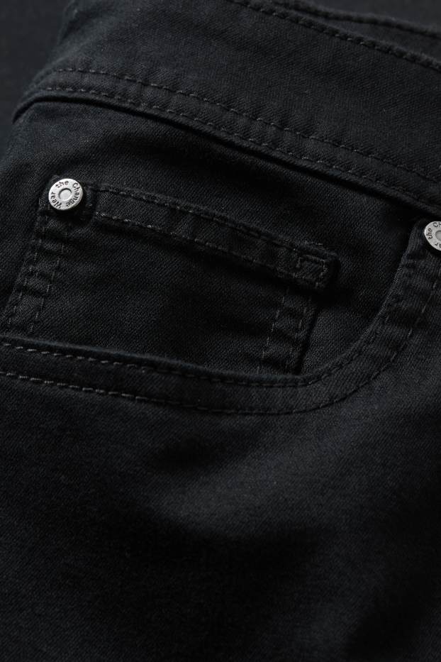 Donna - Pantaloni di stoffa - vita media - skinny fit - nero