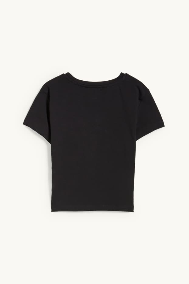 Damen - Crop T-Shirt - schwarz
