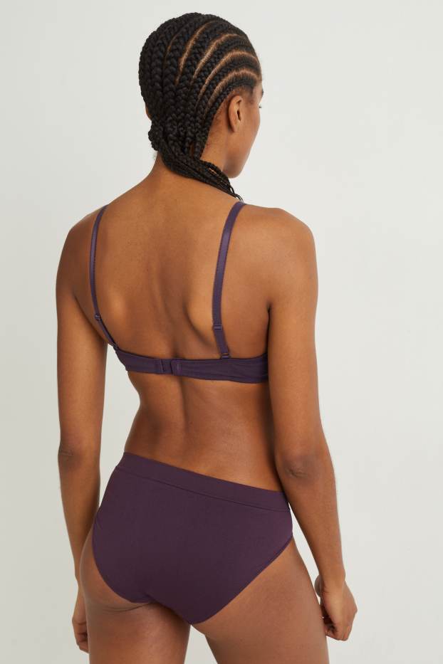 Damen - Multipack 2er - BH mit Bügel - DEMI - wattiert - LYCRA® - schwarz