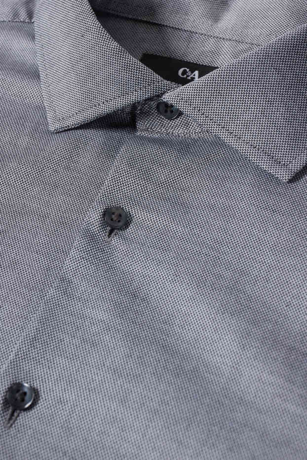 Home - Camisa formal - regular fit - cutaway - fàcil de planxar - gris