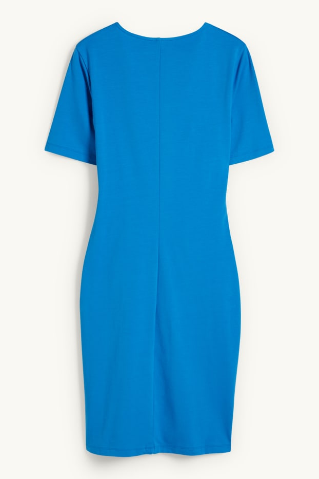 Femmes - Robe ornée d'un nœud - bleu