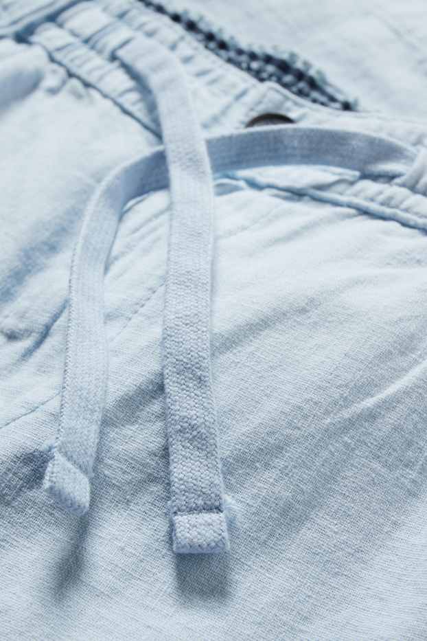 Mężczyźni - Szorty - mieszanka z lnem - jasnoniebieski