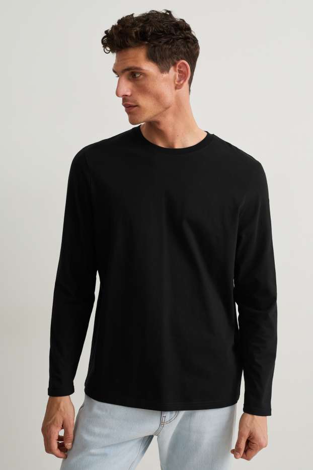 Heren - Longsleeve - zwart